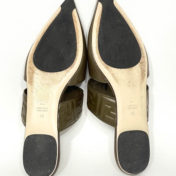 Fendi Sabot Mules- Size 40 - Picture 10 of 15